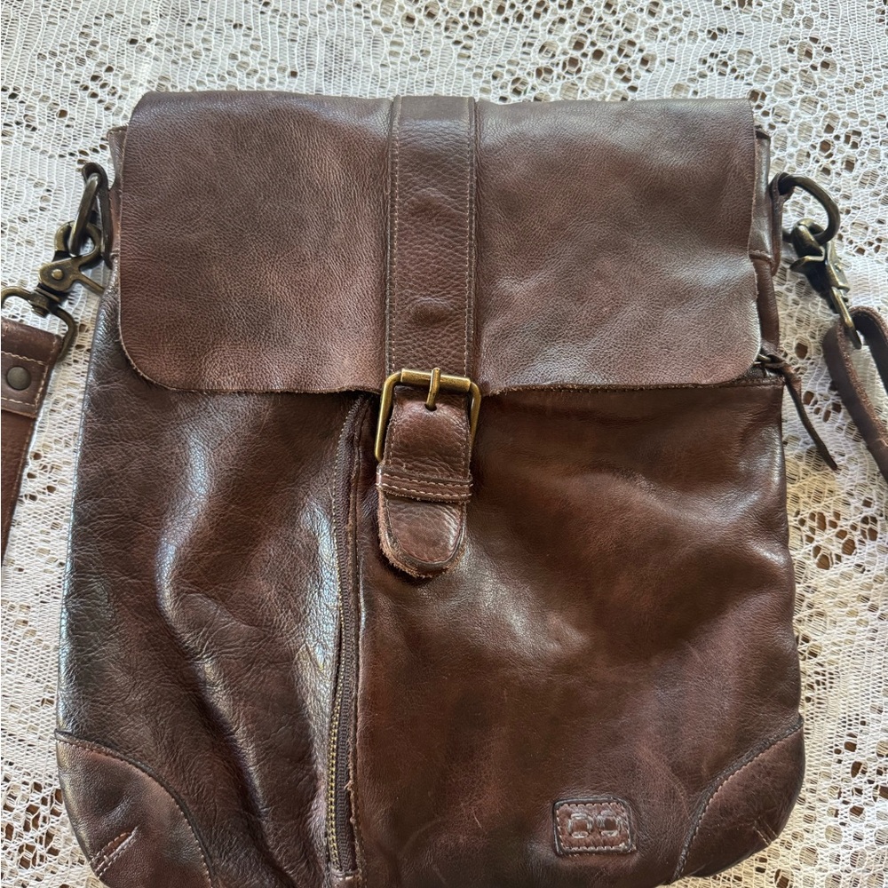 Bed Stu Brown Leather Hobo Bag